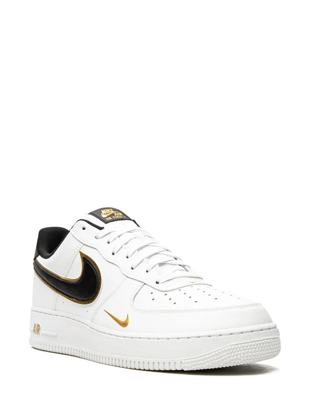 Nike Airforce 1 Low 07 LV8 Double Swoosh White Metallic Gold - Image 2